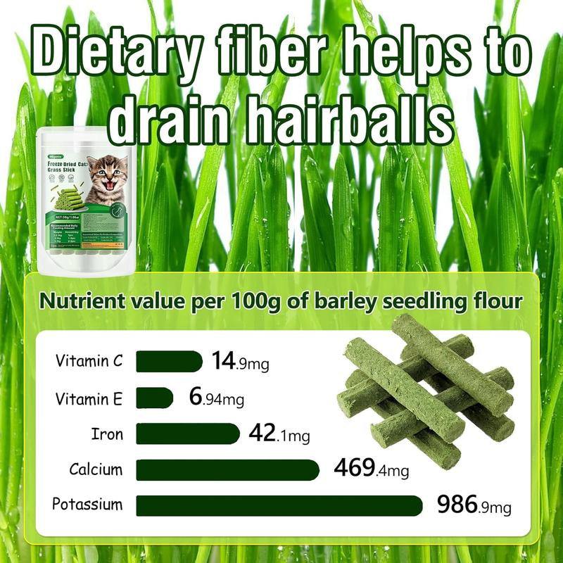 Cat Grass Teething Stick with Chicken and Herbs for Healthy Teeth and Digestion