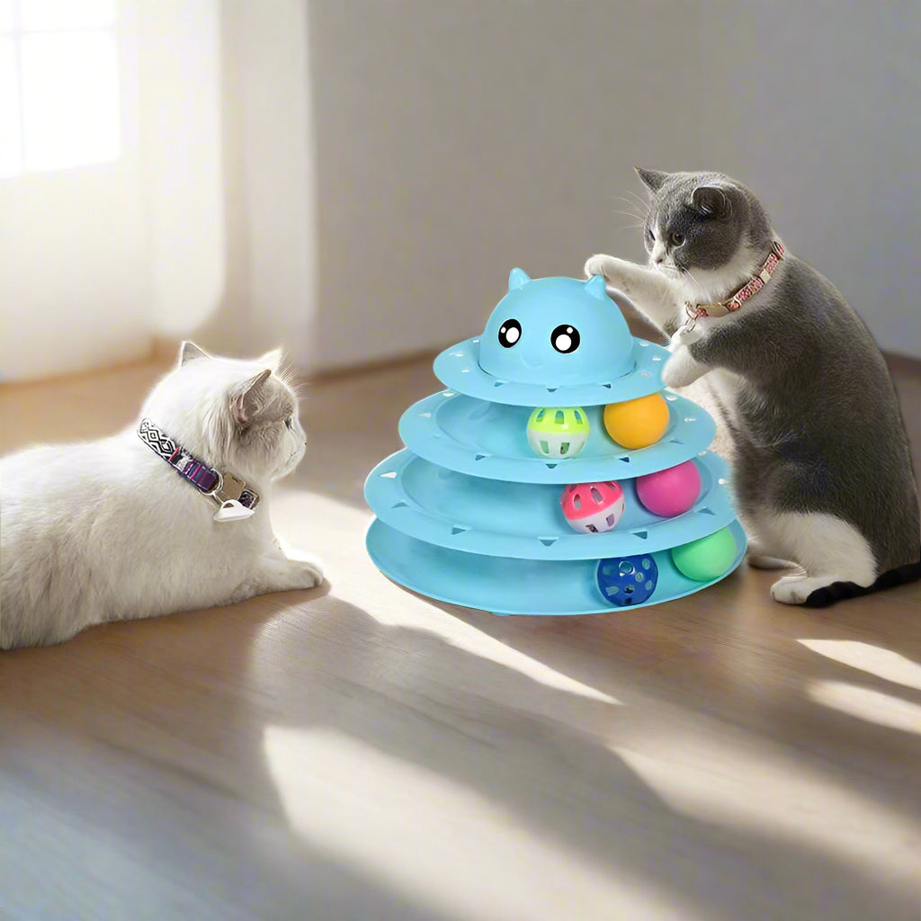 24 PCS Cat Toys for Kittens – MeowMotion™ variety playset with interactive and self-play items.