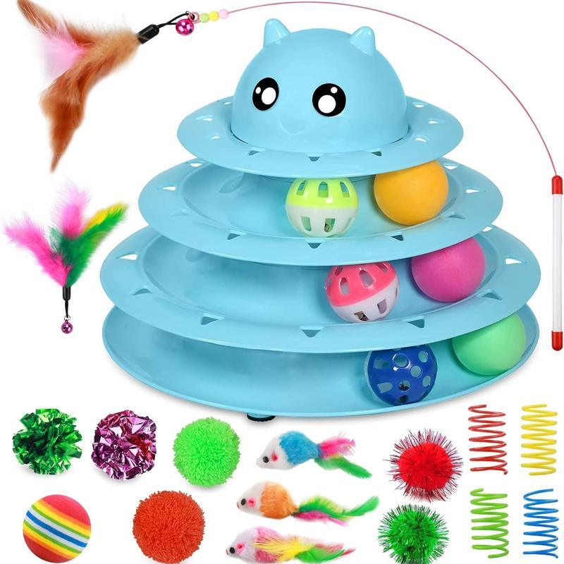 24 PCS Cat Toys Set – Interactive and Stimulating Play Kit for Cats and Kittens