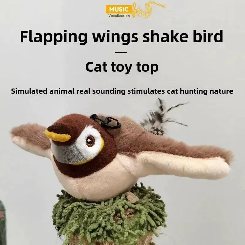 Get Ready for Purr-fect Fun: The Chirping Flapping Bird Cat Toy That Can't Fly But Can Definitely Delight!