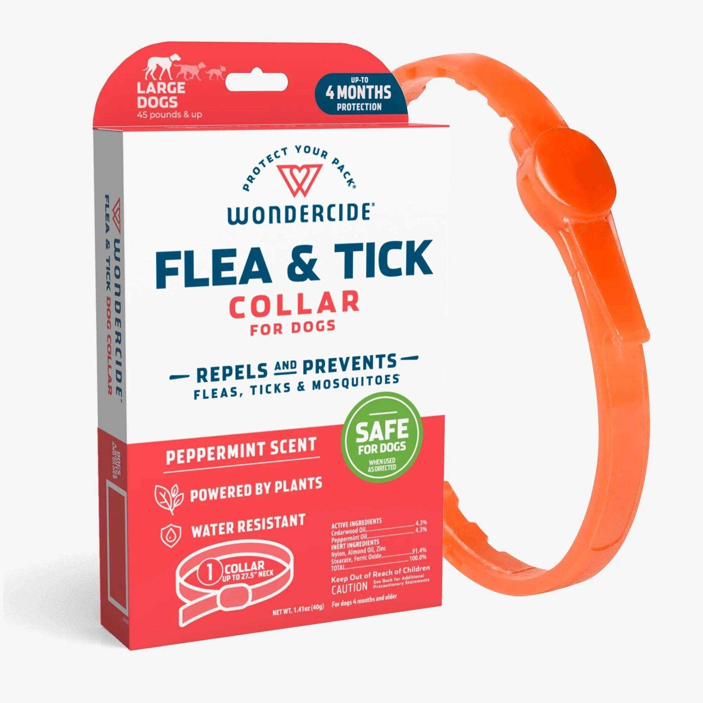 Natural flea and tick collar for cats with peppermint scent, non-toxic protection against fleas, ticks, and mosquitoes.