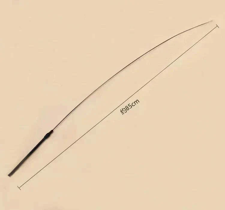 Interactive feather wand for cats, flexible and durable design, 85cm length.