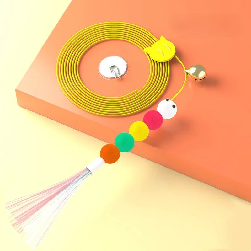 Cat Rope Long Rope Teasing Toy with Bell