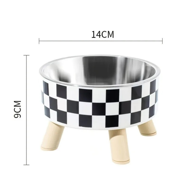 Elevated stainless steel cat bowl