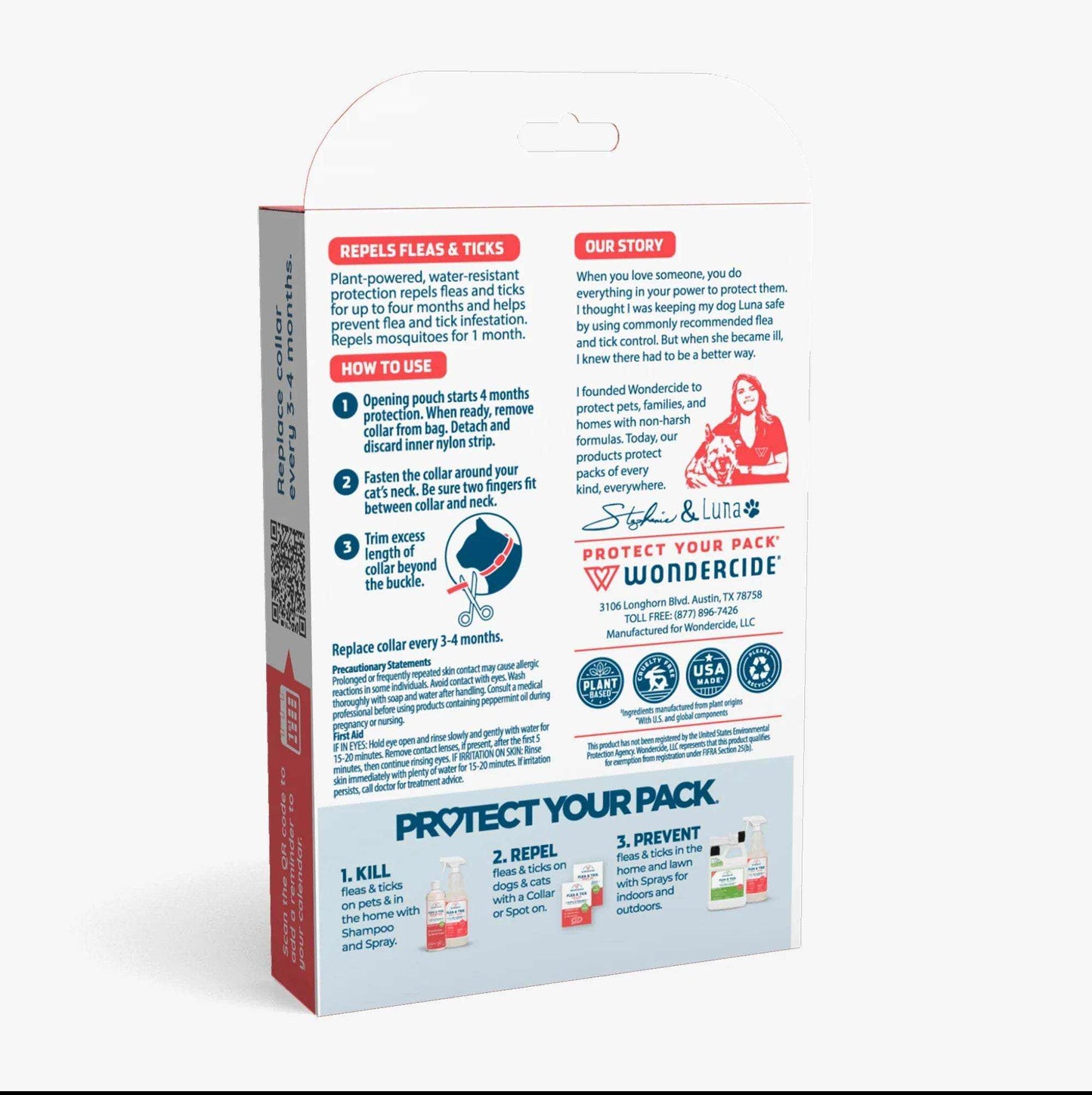 Natural Flea & Tick Collar for Cats with Peppermint Oil Protection