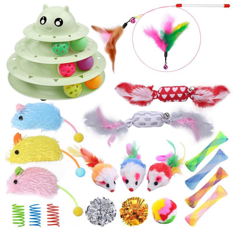24 PCS Cat Toys – Complete Set with Assorted Toys for Active Play and Fun