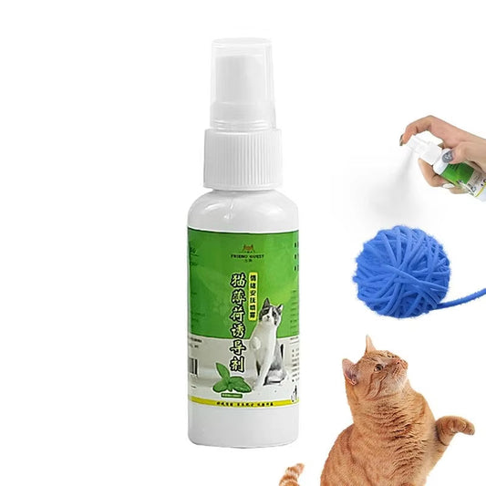 50ml Catnip Spray for cats, natural stimulant and stress relief, enhance play and bonding.