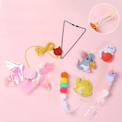 Cat Rope Long Rope Teasing Toy with Bell