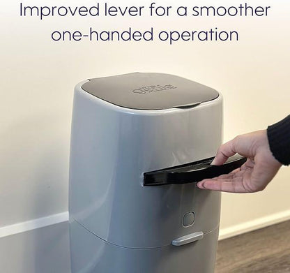 Litter Genie Litter Genie Standard Pail (Silver) | Cat Litter Box Waste Disposal System for Odor Control | Includes 1 Square Refill Bag