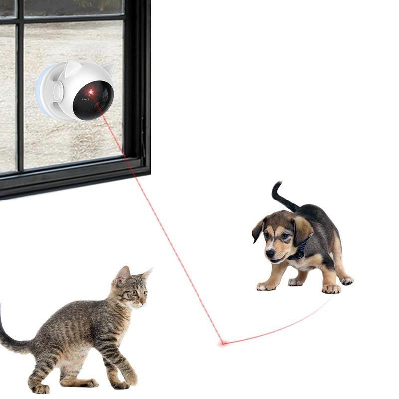 Automatic laser toy for cats and dogs with adjustable speeds.